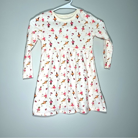 Old Navy Long Sleeve Fit & Flare Printed Dress  5T - Picture 1 of 4